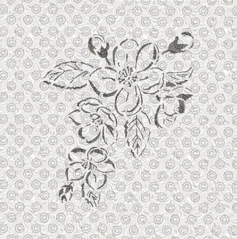Apple Blossom Stencil