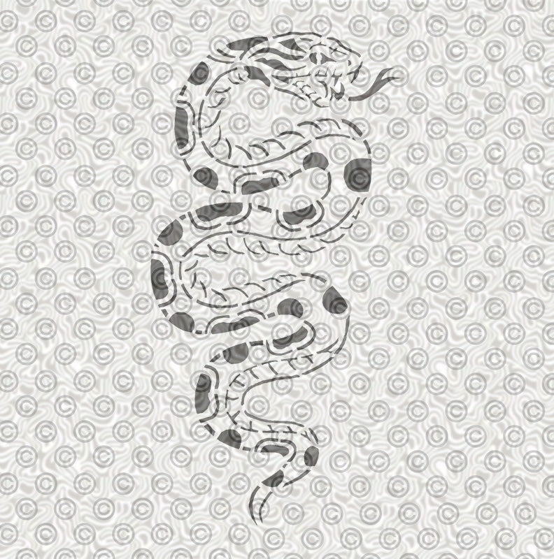 Aztec Snake Stencil