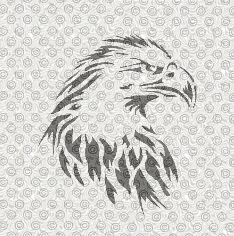 Proud American Eagle Head Stencil