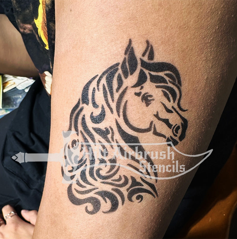 Noble Horse Head Stencil