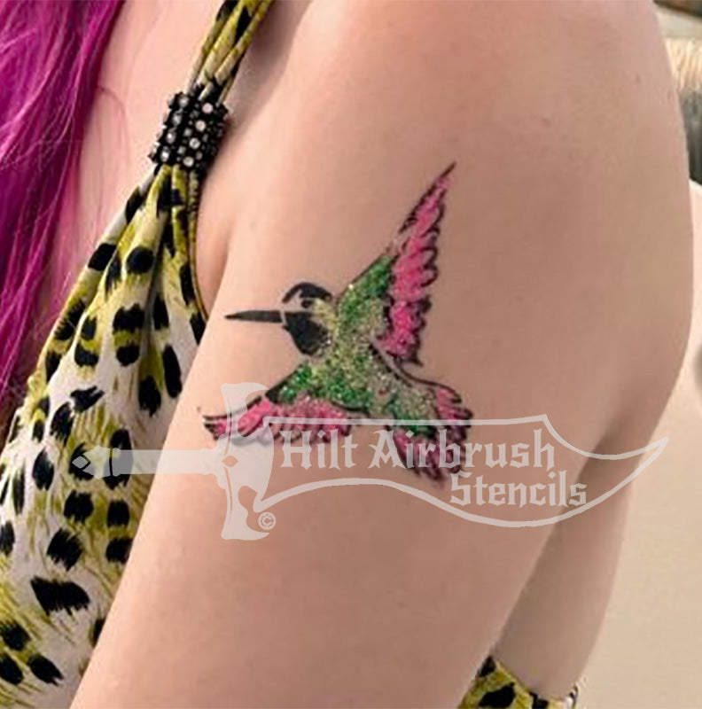 Graceful Hummingbird Stencil