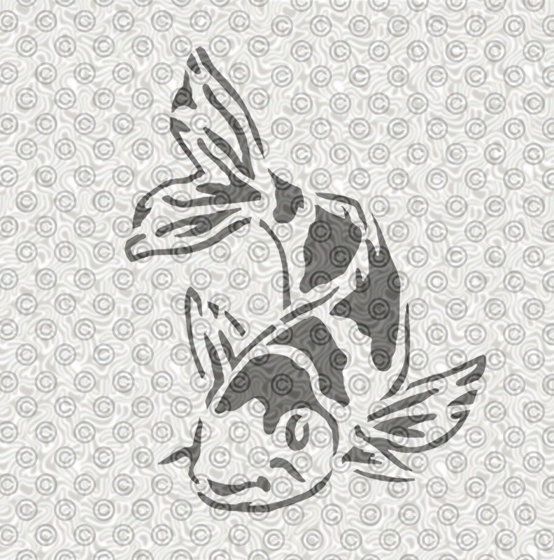 Koi Fish Stencil