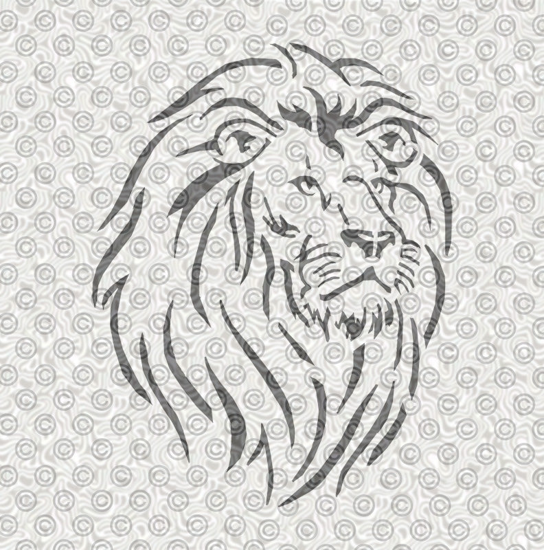 Lion Head Stencil