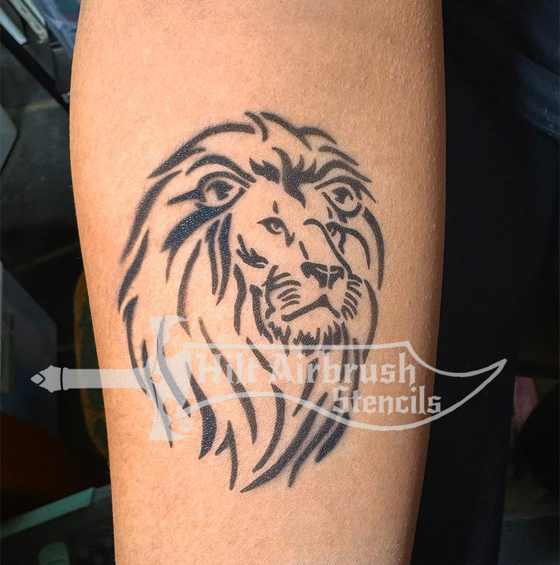 Lion Head Stencil