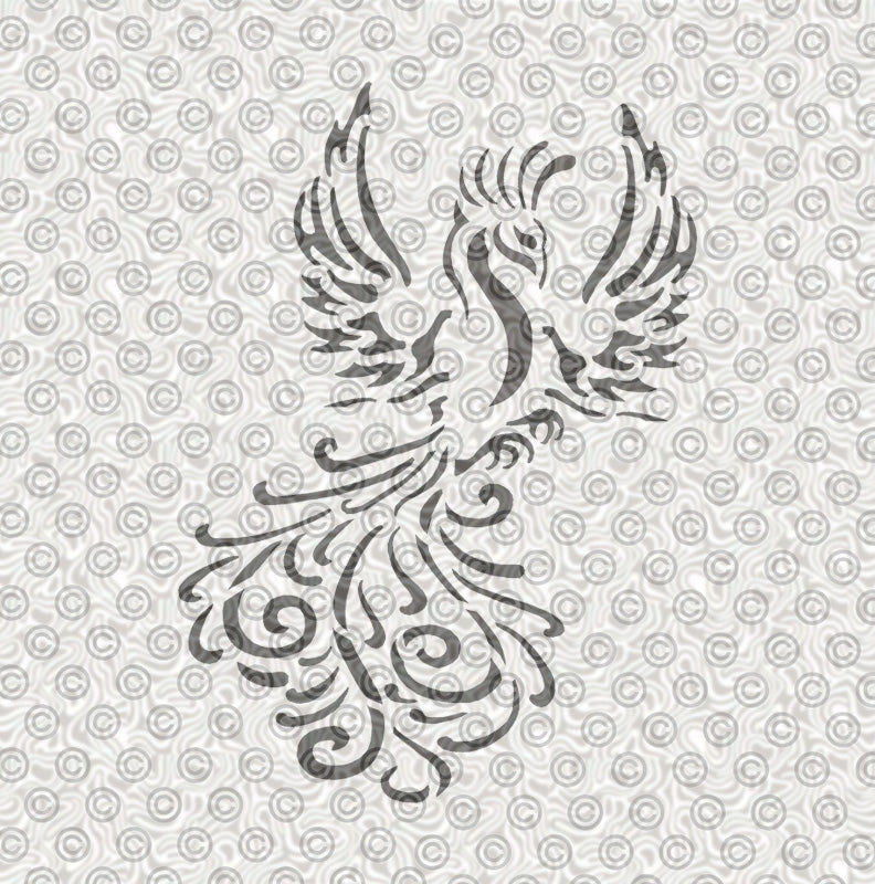 Rising Phoenix Stencil