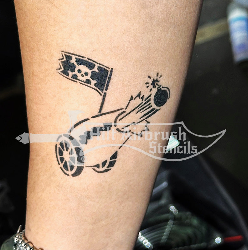 Pirate Cannon Stencil