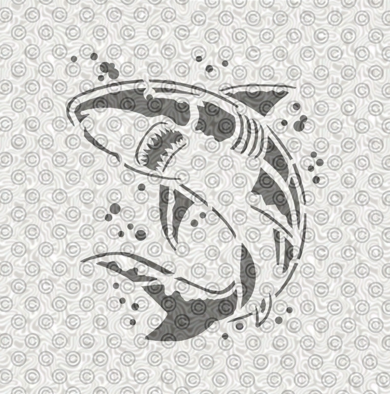 Great White Shark Stencil