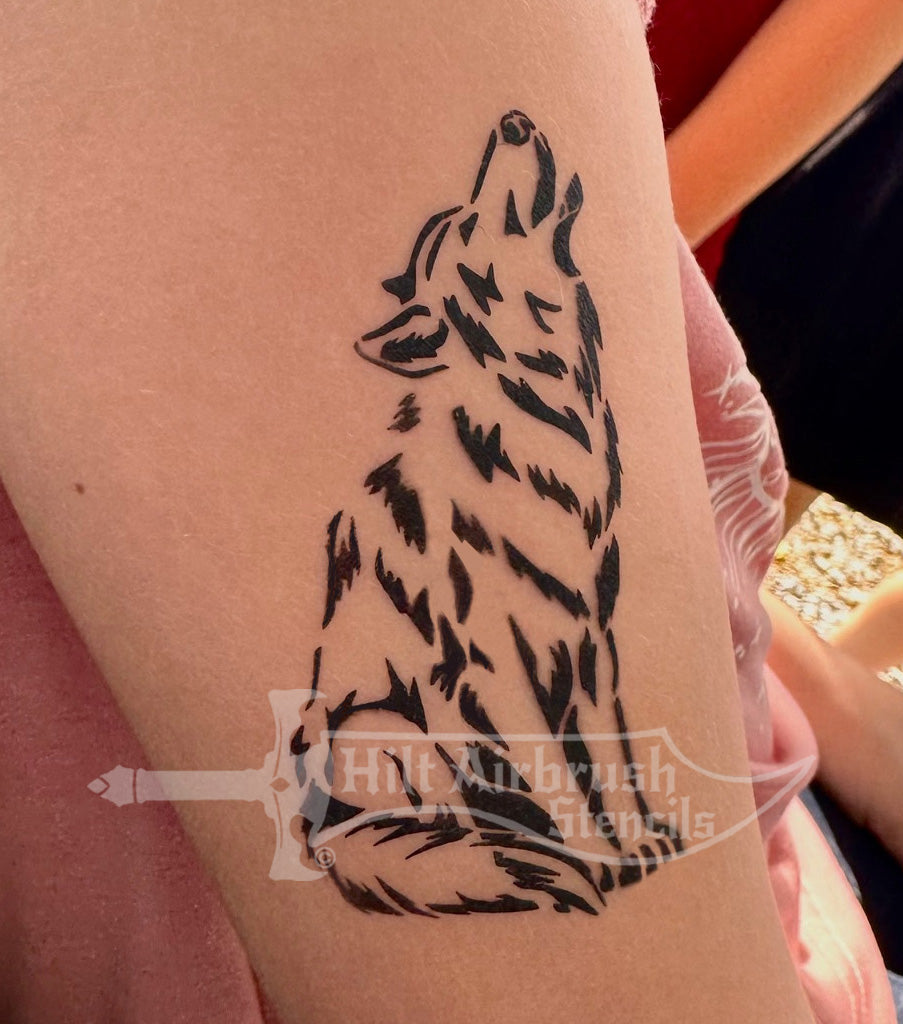 Howling Wolf Stencil