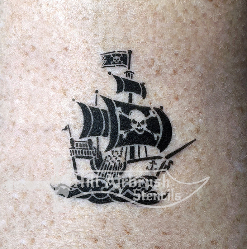 Pirate Ship Stencil