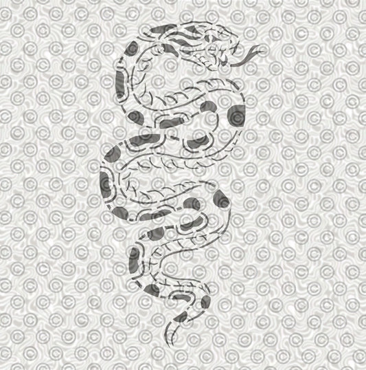 Aztec Snake Stencil