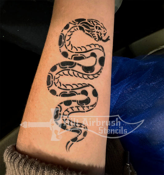 Aztec Snake Stencil