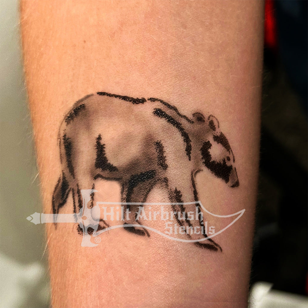 Walking Bear Stencil