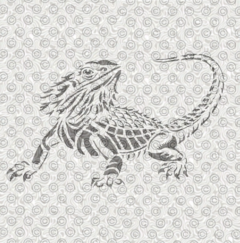 Bearded Dragon Stencil