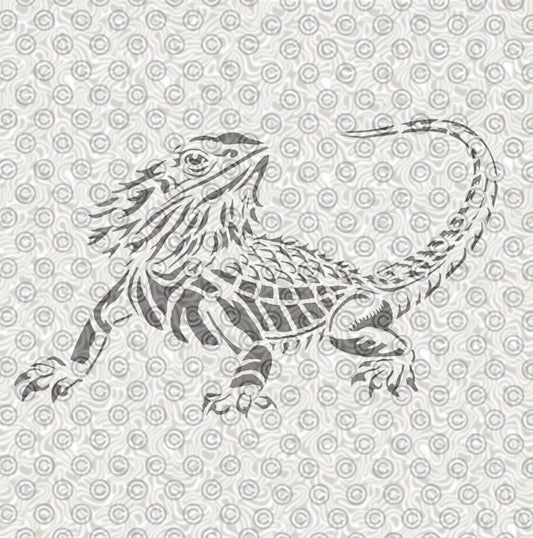Bearded Dragon Stencil