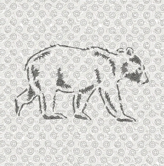 Walking Bear Stencil