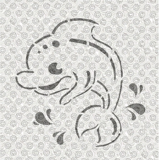 Baby Dolphin Stencil
