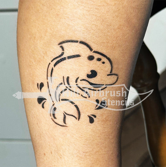 Baby Dolphin Stencil