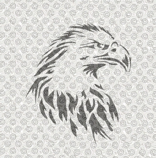 Proud American Eagle Head Stencil