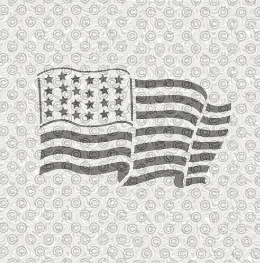 American Flag Stencil