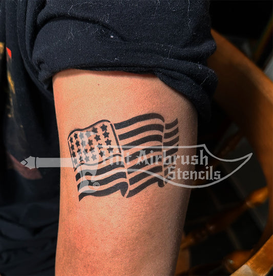 American Flag Stencil