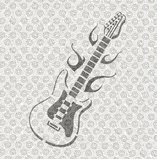 Electric Guitar Stencil