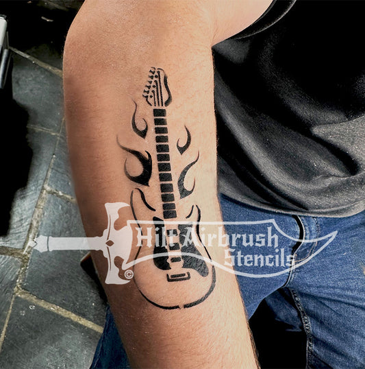 Electric Guitar Stencil