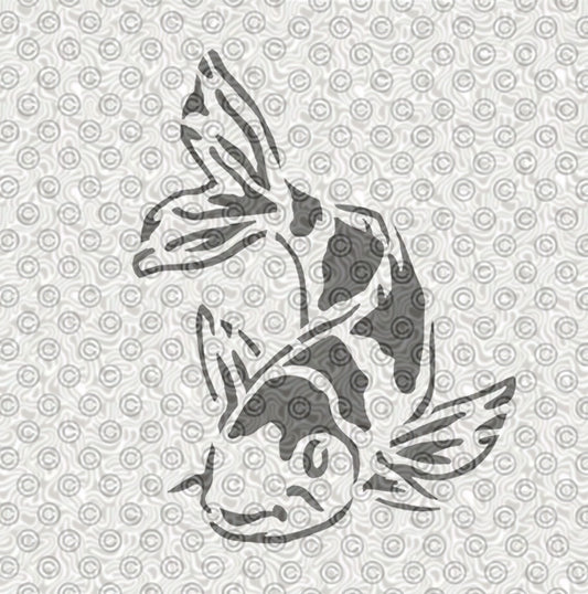 Koi Fish Stencil