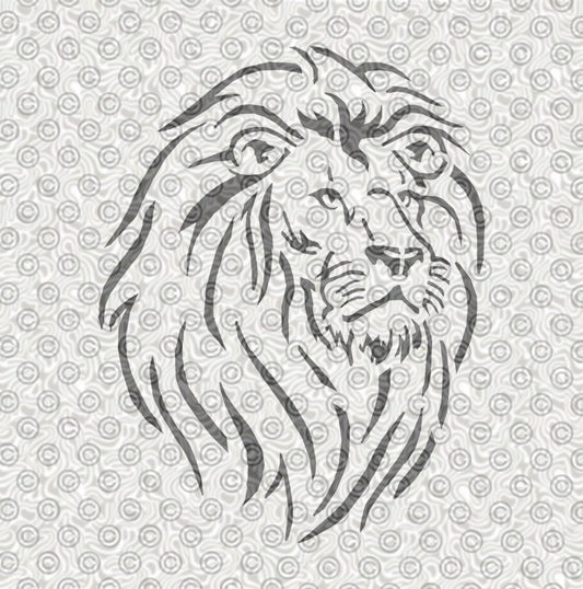 Lion Head Stencil