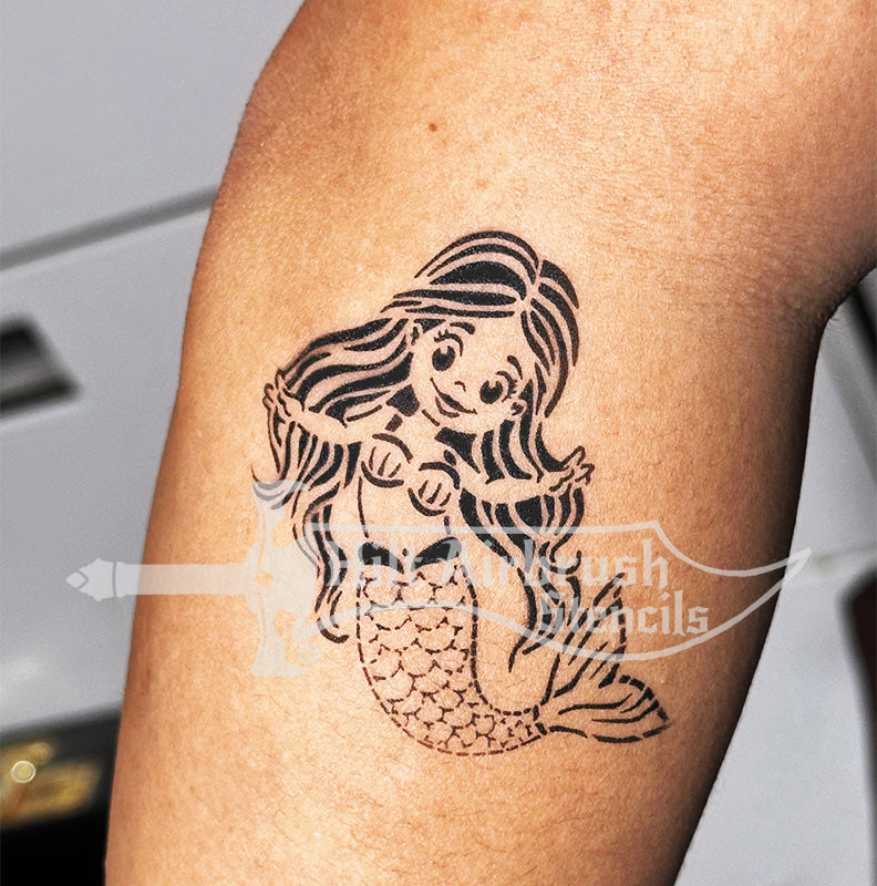Sweet Lil' Mermaid Stencil