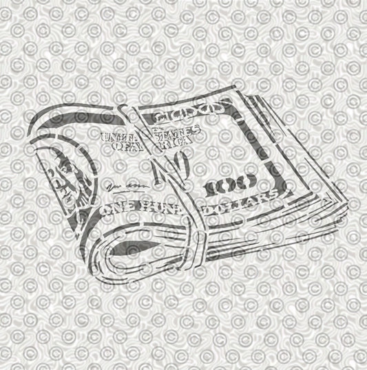 Wad of Money Stencil