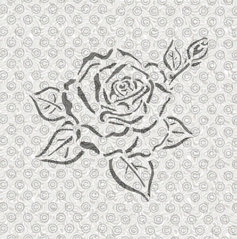 Classic Rose Stencil