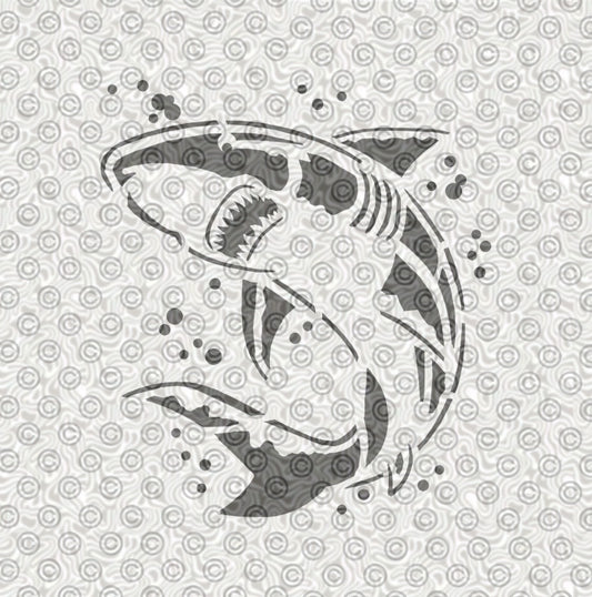 Great White Shark Stencil