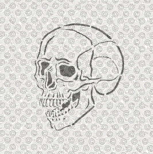 3/4 Human Skull Stencil