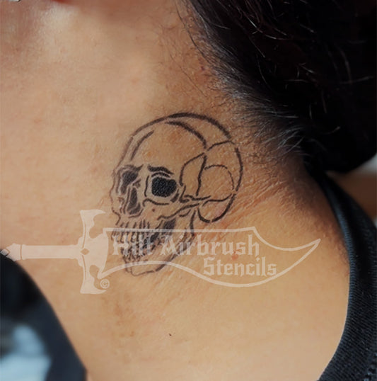 3/4 Human Skull Stencil