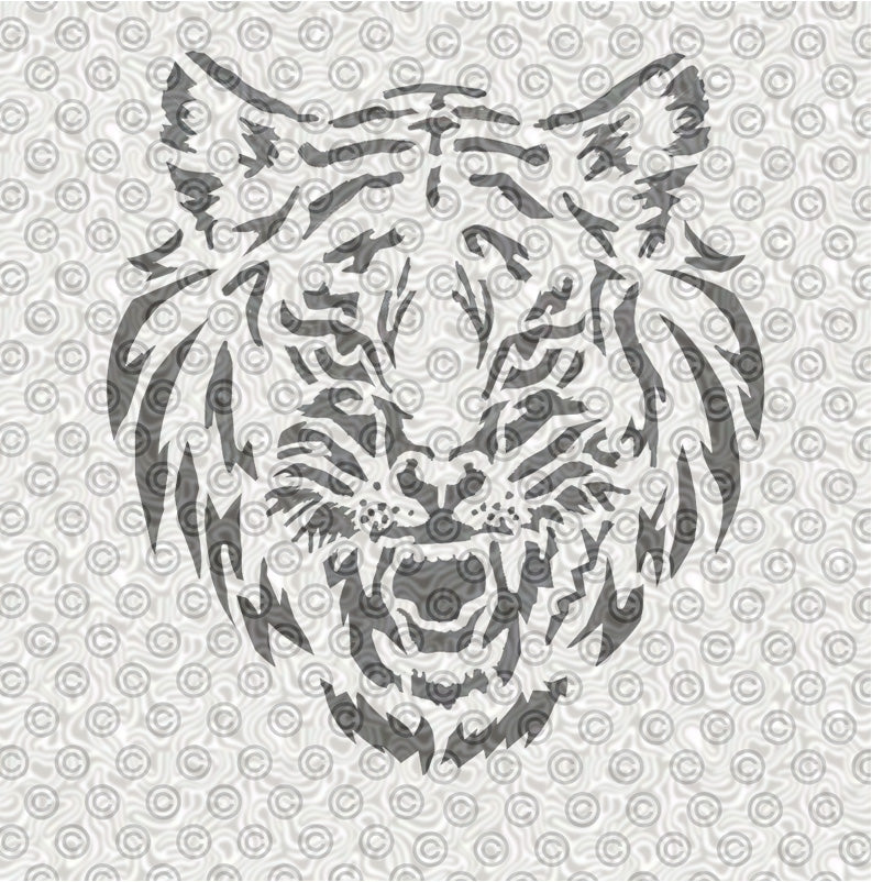 Bengal Tiger Head Stencil