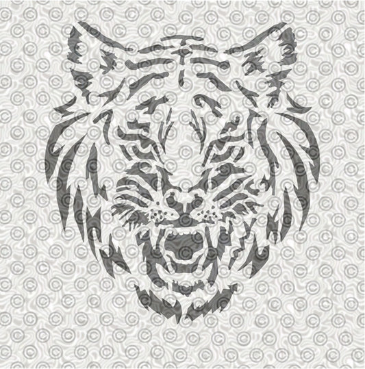 Bengal Tiger Head Stencil